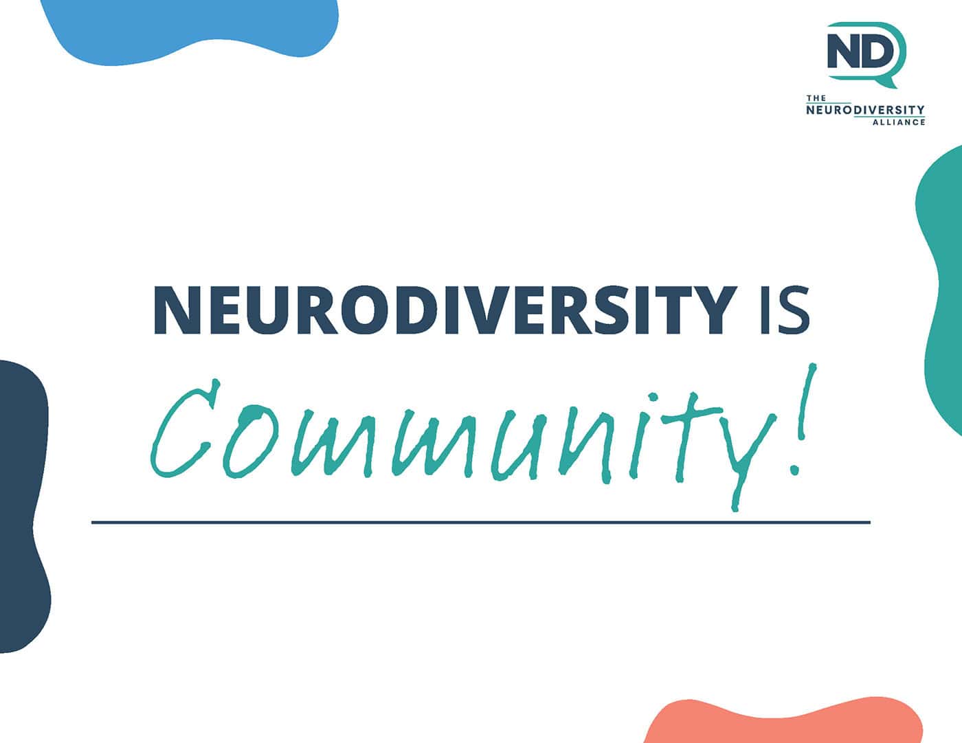 Example of filled out flyer saying "Neurodiversity Is... Community!"